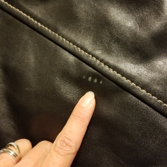 5/$25 Bentley Arbuckle Black Leather Coat - Picture 7 of 7